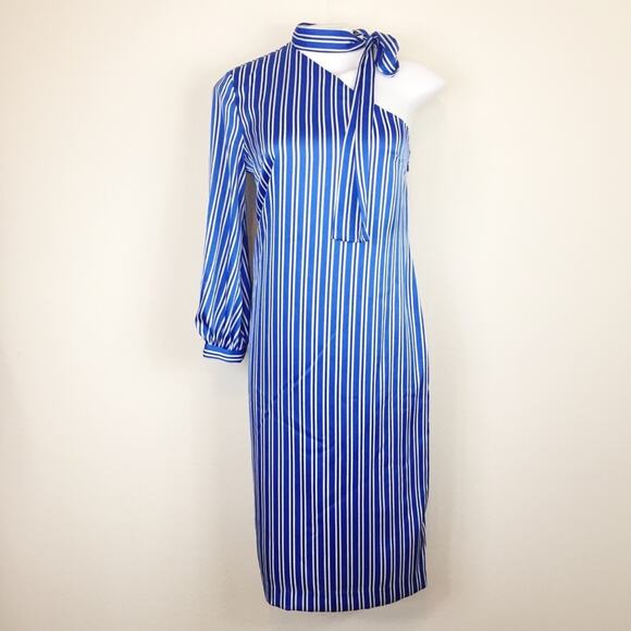 Banana Republic | Striped One Sleeve Dress - Picture 2 of 7